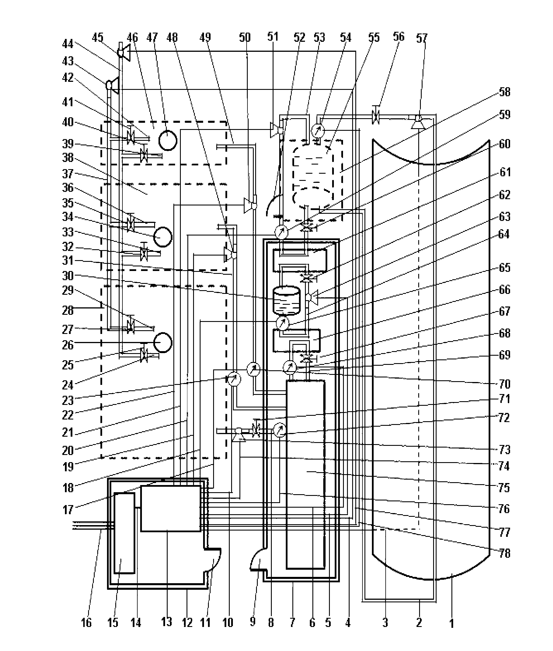 Device for seawater desalination based on solar energy heat collection