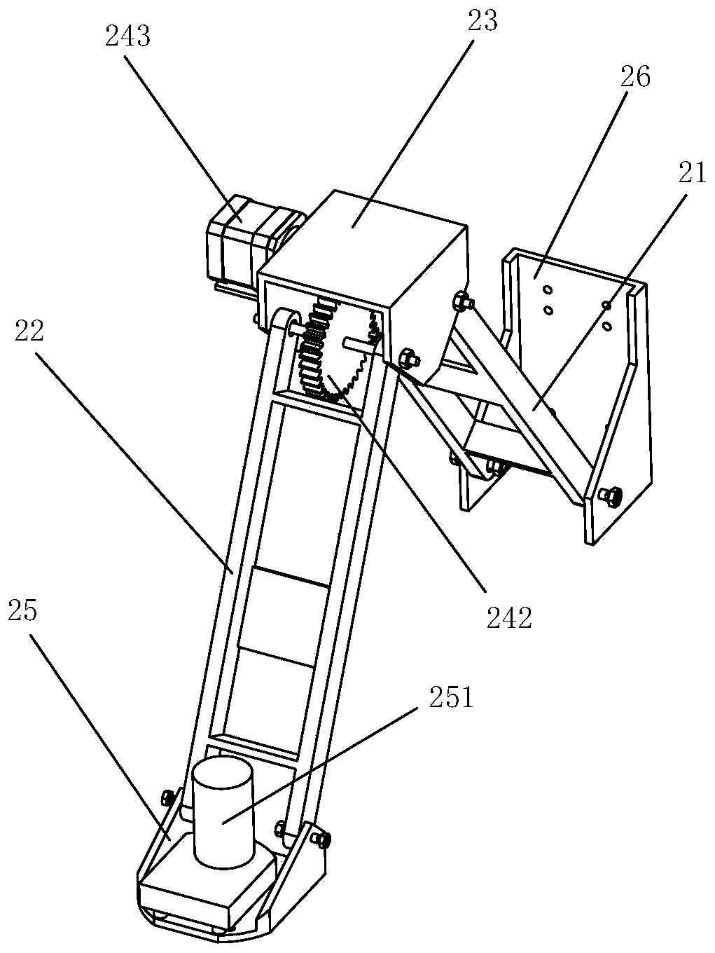 Adsorption type obstacle-crossing pole-climbing bionic robot