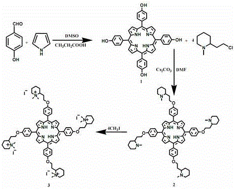 A kind of synthetic method of water-soluble porphyrin and its photocatalytic application