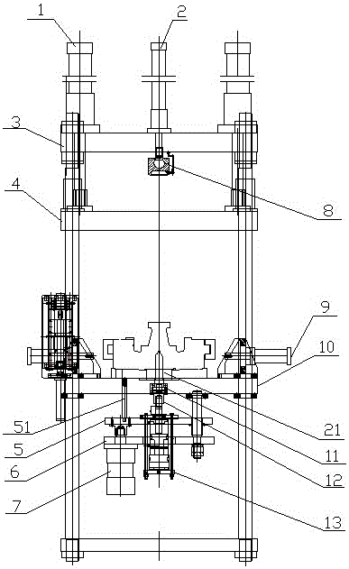 A high-pressure casting device for aluminum products and its casting method