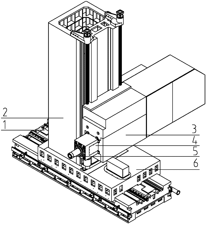 Ram flexibility compensation mechanism of heavy numerical control floor type milling and boring machine