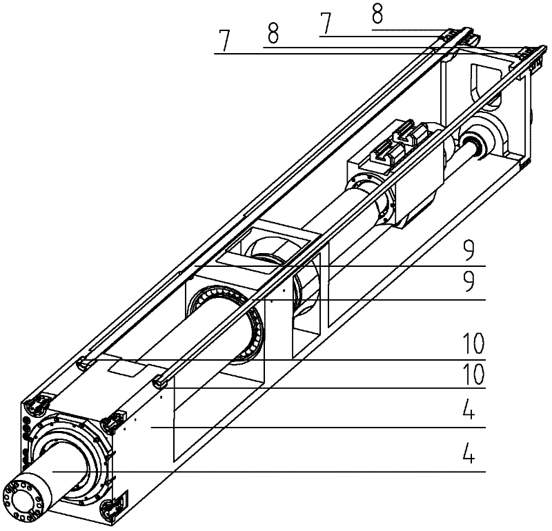 Ram flexibility compensation mechanism of heavy numerical control floor type milling and boring machine