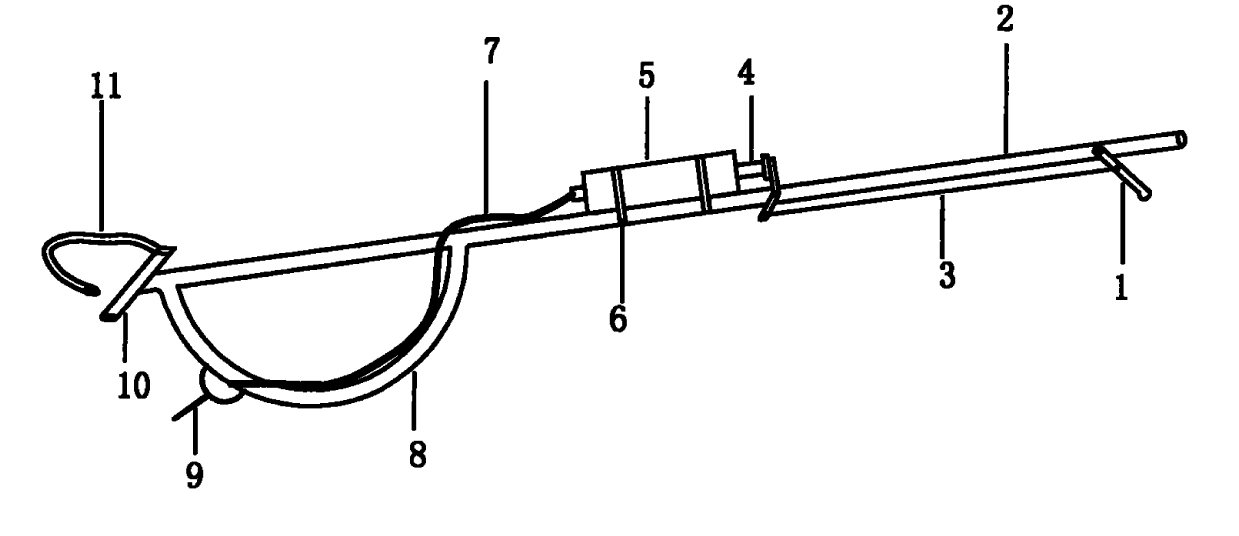 Trunk punching and drug injecting instrument