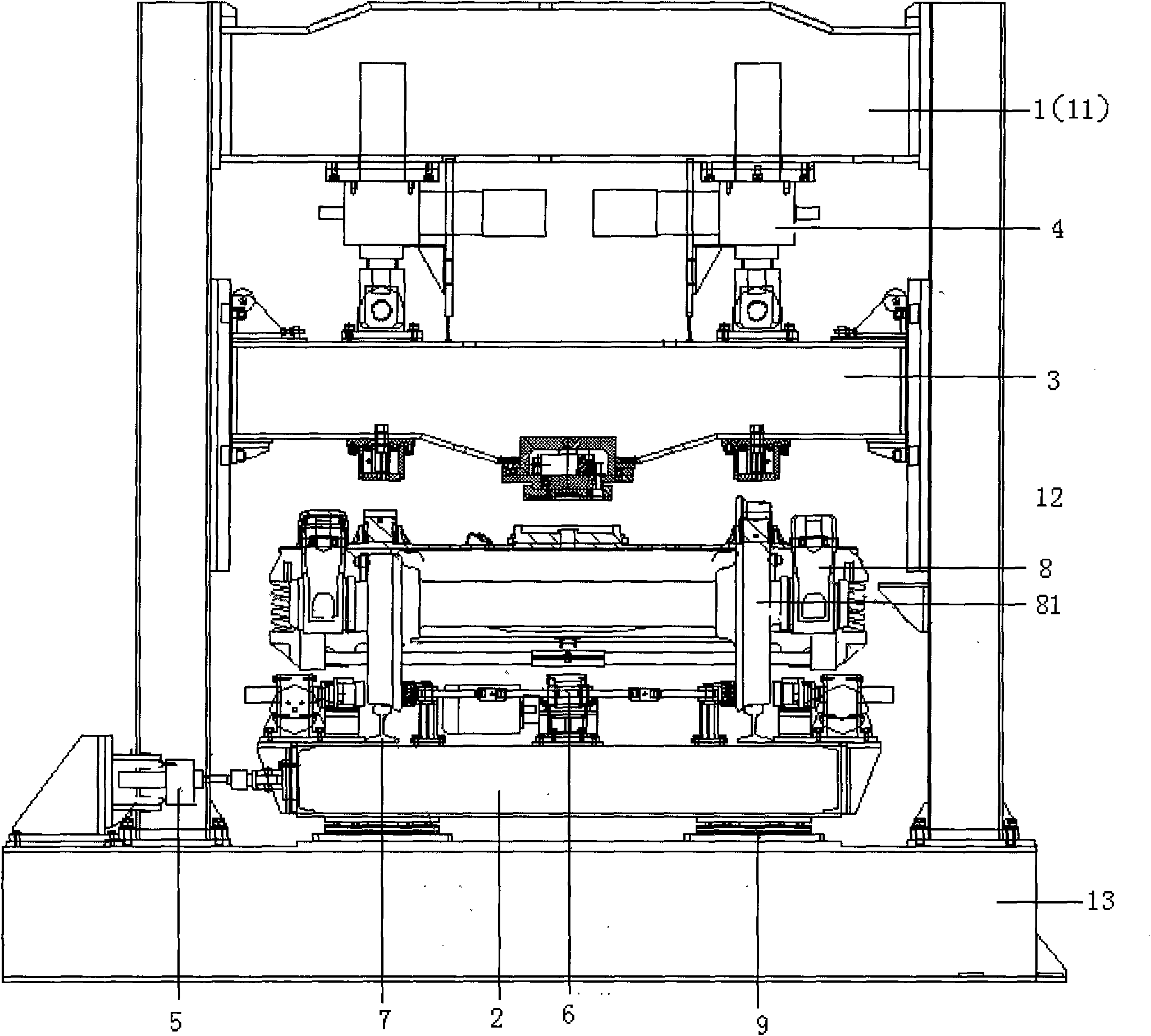 Bogie performance parameter combined test stand of rail vehicle