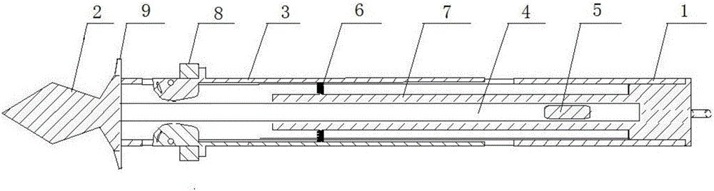 Shoot rope fixer for electric power communication overhead wires