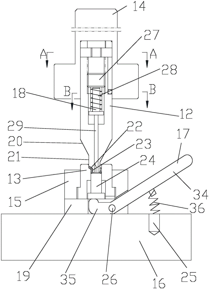 Special mold and stamping method for stamping inner curved parts