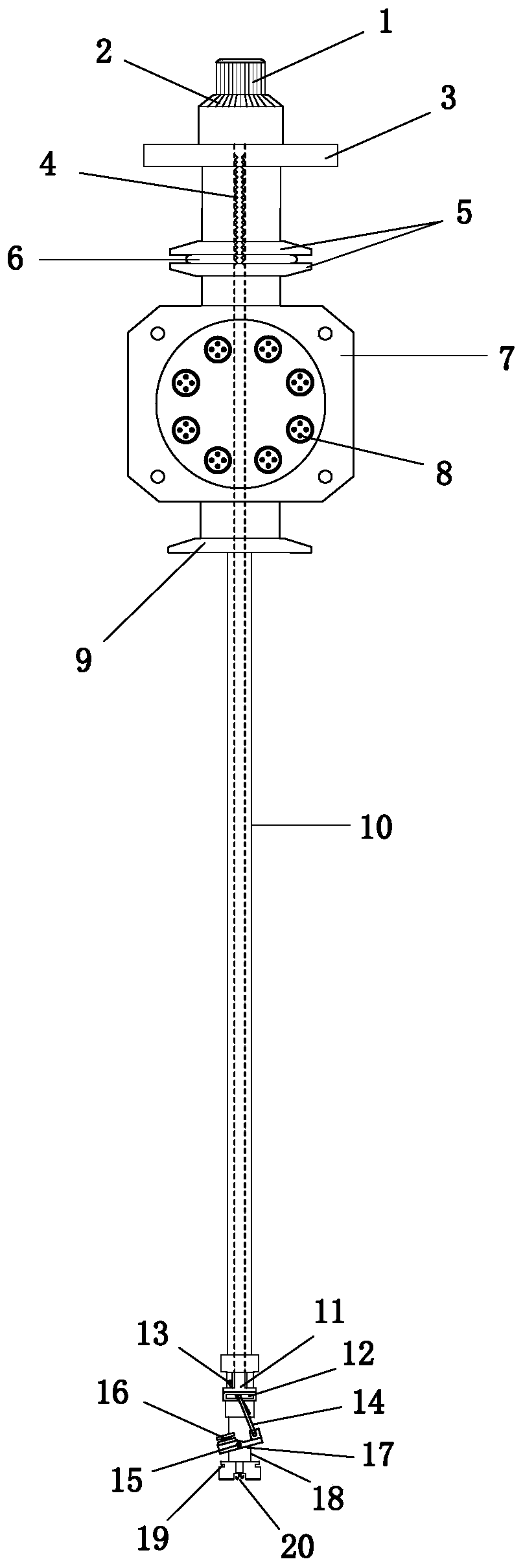 Rotation angle sample rod for electric transport measurement