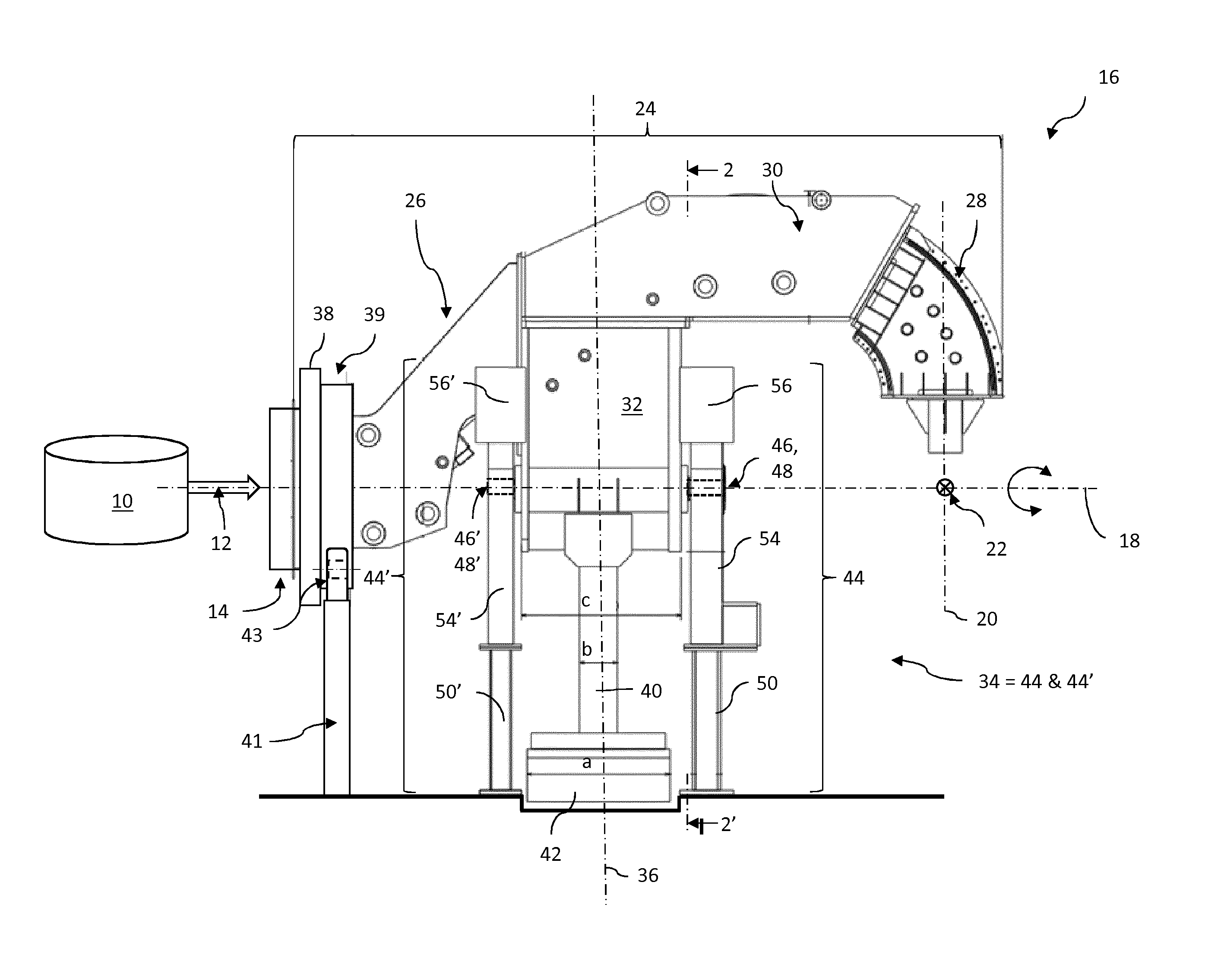 Gantry Structure For A Hadron Therapy Apparatus