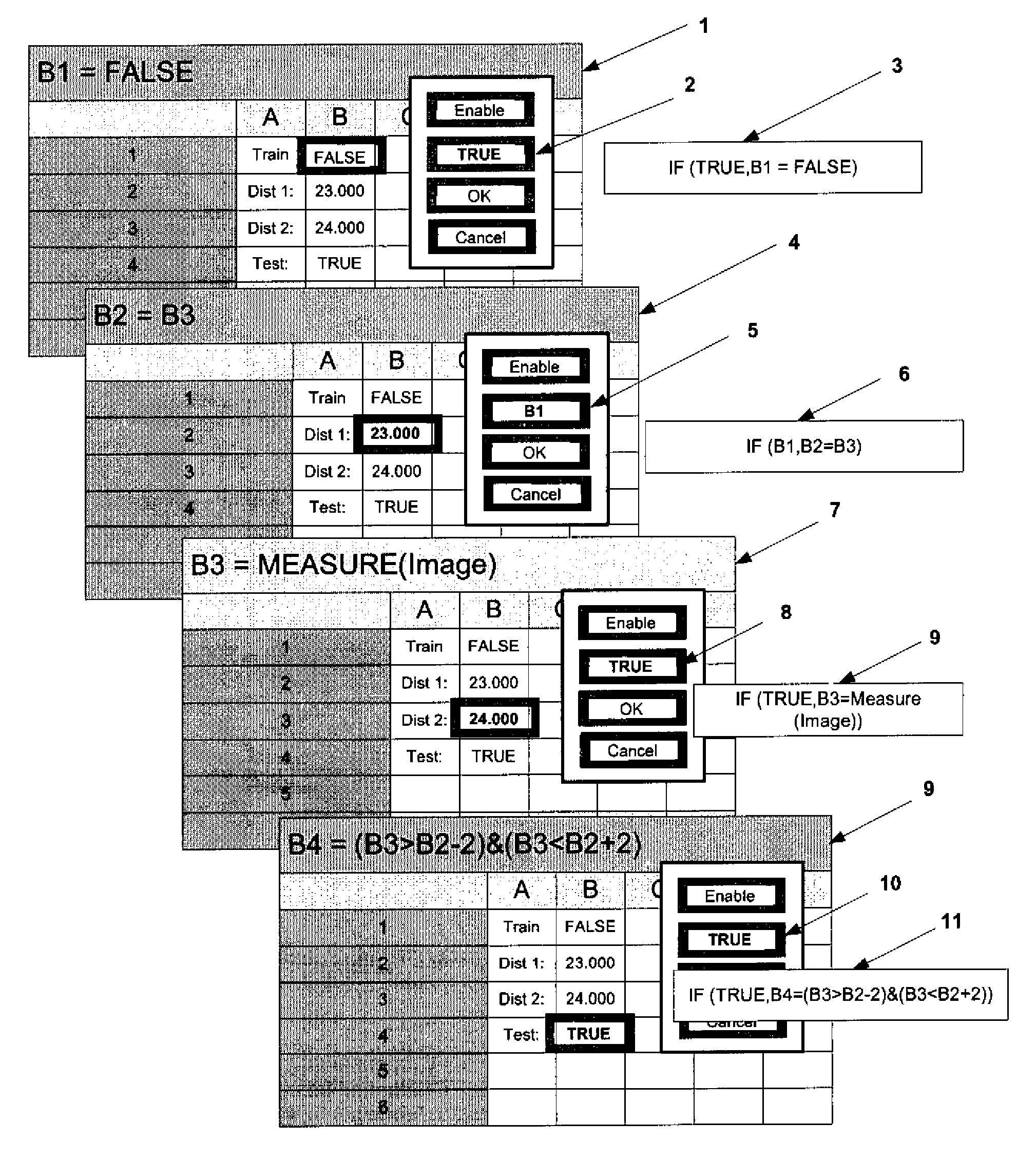 Conditional Cell Execution in Electronic Spreadsheets