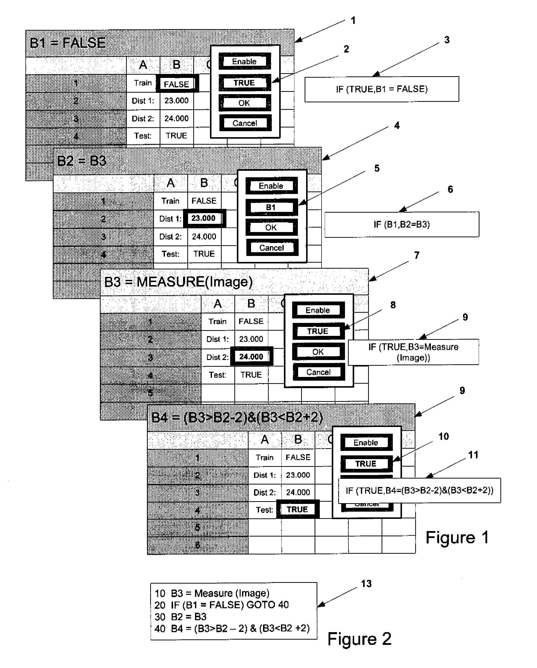 Conditional Cell Execution in Electronic Spreadsheets