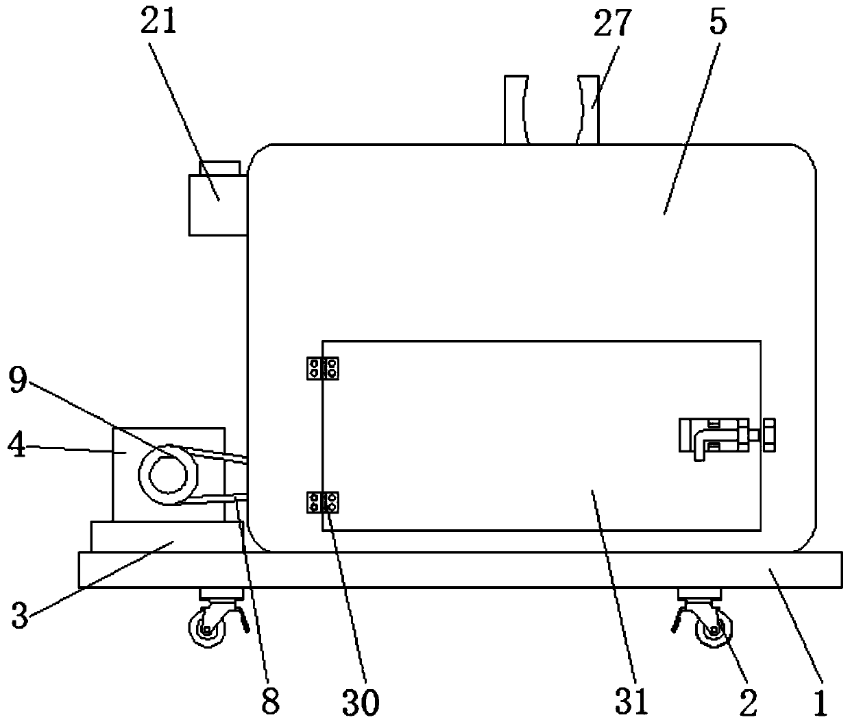 Fruit tree planting box in which soil is convenient to replace