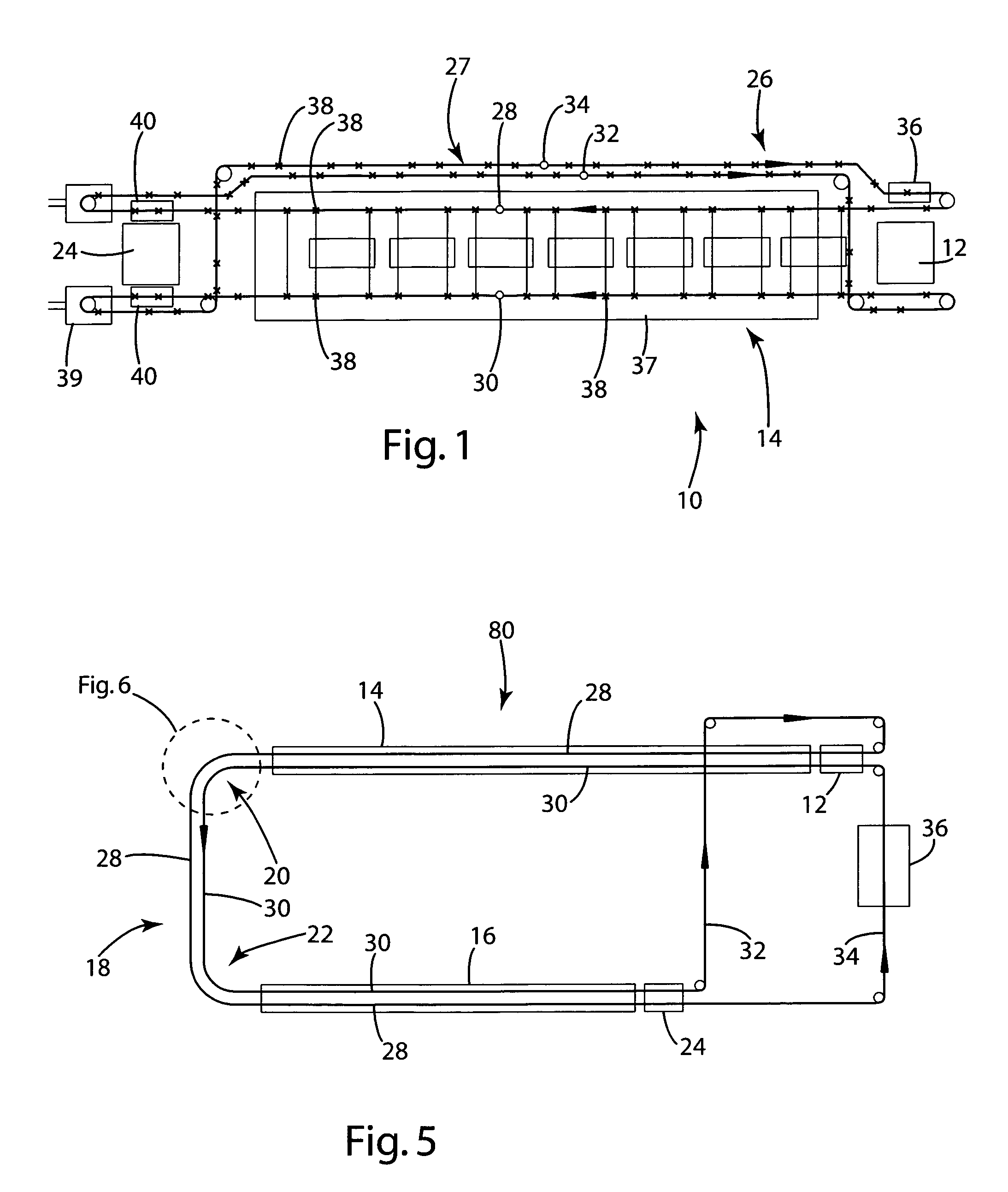 Conveyor system for article treatment