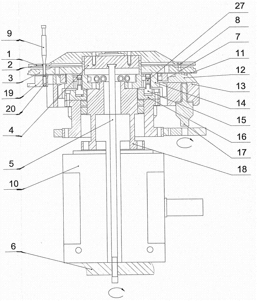 Anti-locking powder leakage prevention filling rotary device