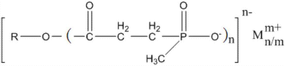 Single molecular expansion type alkyl phosphinate flame retardant and preparation method thereof