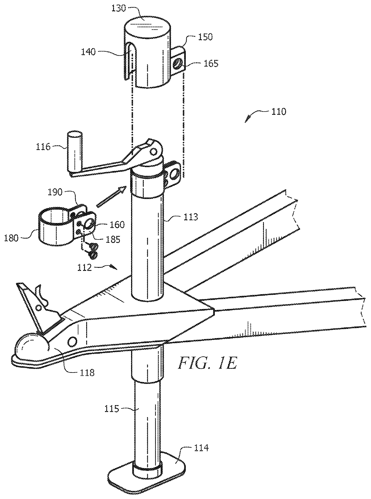 Detachable trailer jack locking assembly