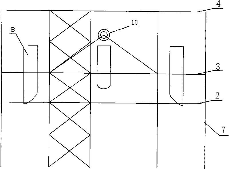 Method for hoisting terrace for furnace top raw gas pipeline