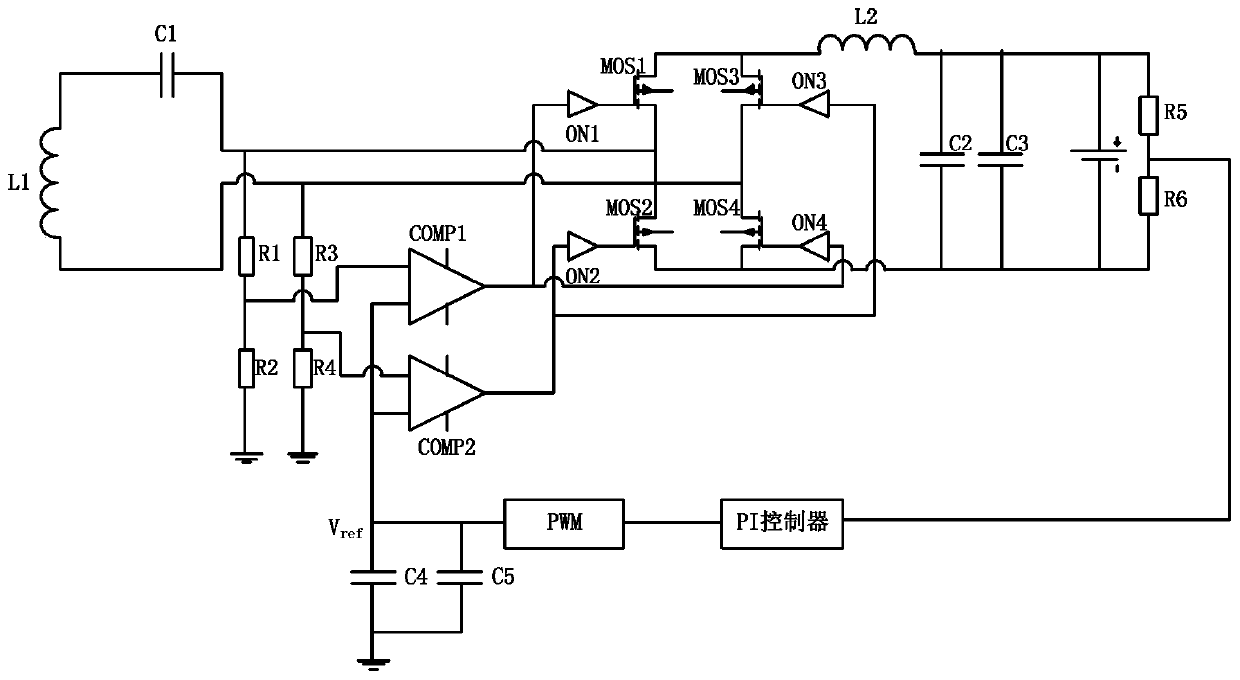 A method for regulating the output voltage of a rectifier for wireless power transmission