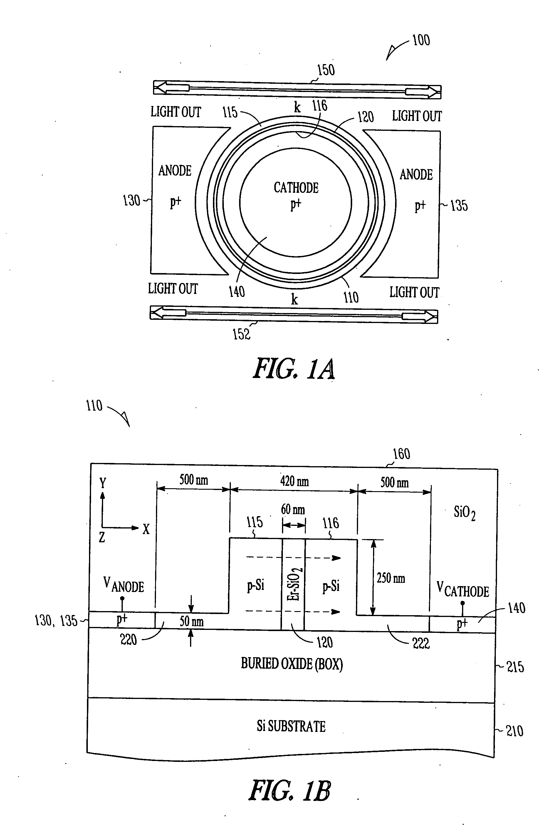 Light emitting slot-waveguide device