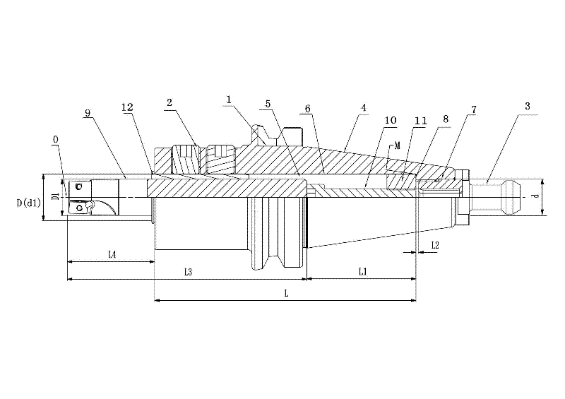 Tool clamp capable of adjusting overhang amount of tool in a large range