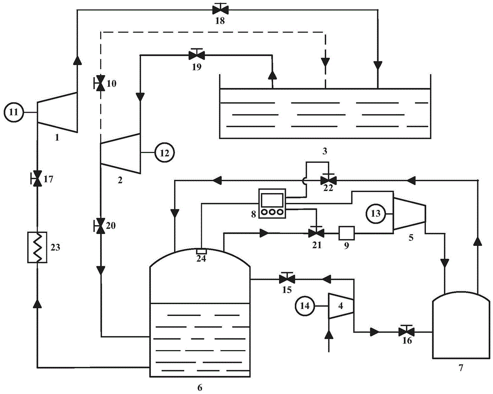 Water-gas co-containment cabin electric energy storage system with constant pressure of high-pressure gas storage tank