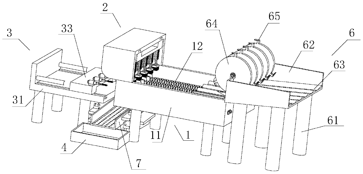 An automatic production system for removing cores and opening edges of lotus seeds, a traditional Chinese medicinal material