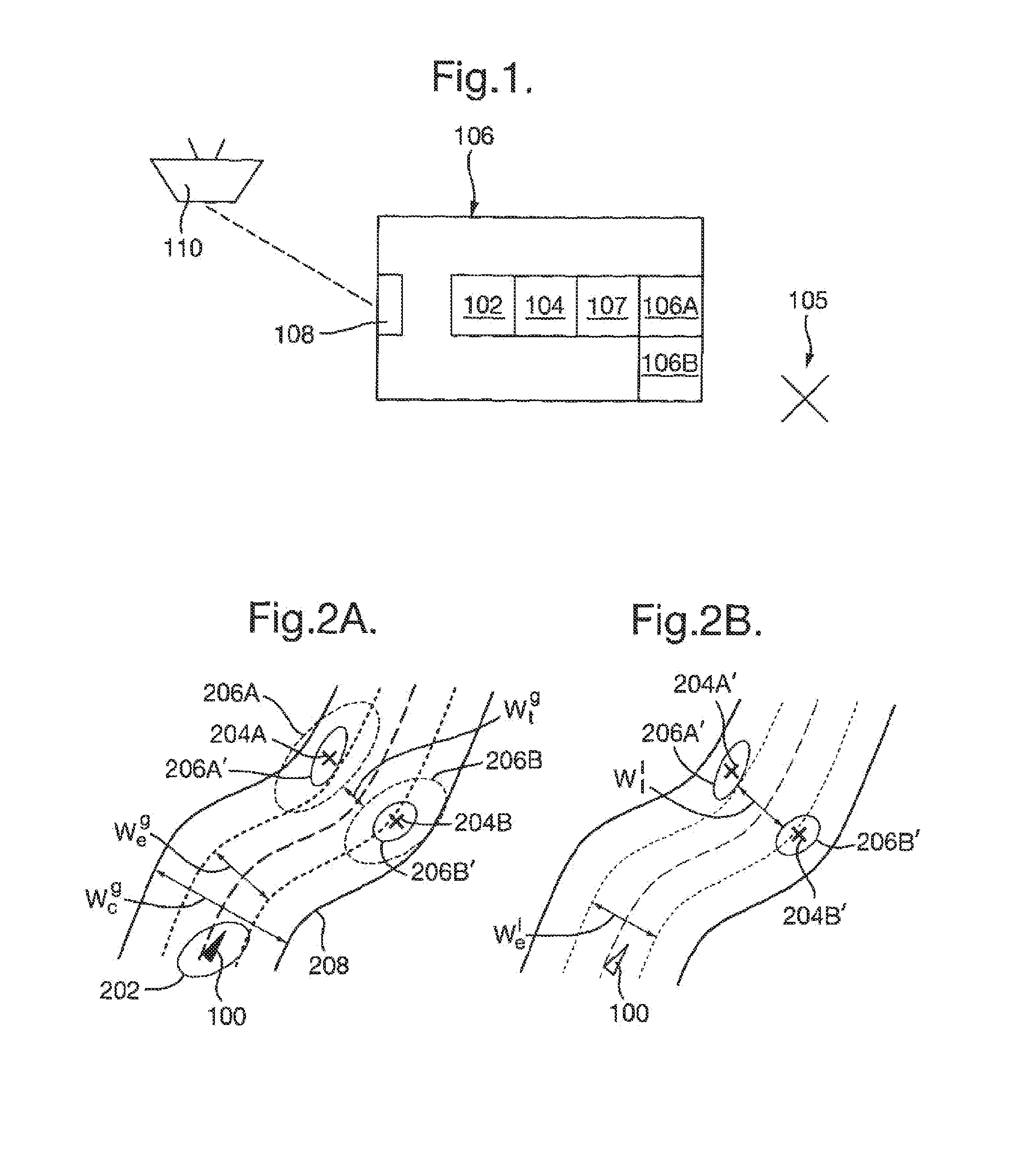 Estimating positions of a device and at least one target in an environment