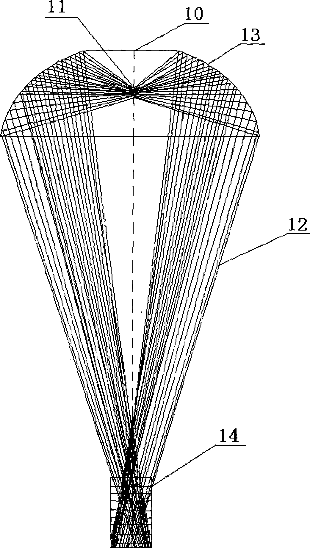 Light path structure for operating astral lamp