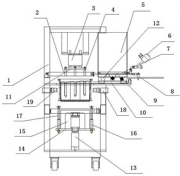 Liquid inoculation machine suitable for inoculation of pit fungus bags and sponge plugging device