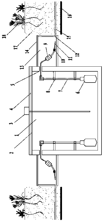 Irrigation system and method of road green belts in arid and semi-arid regions