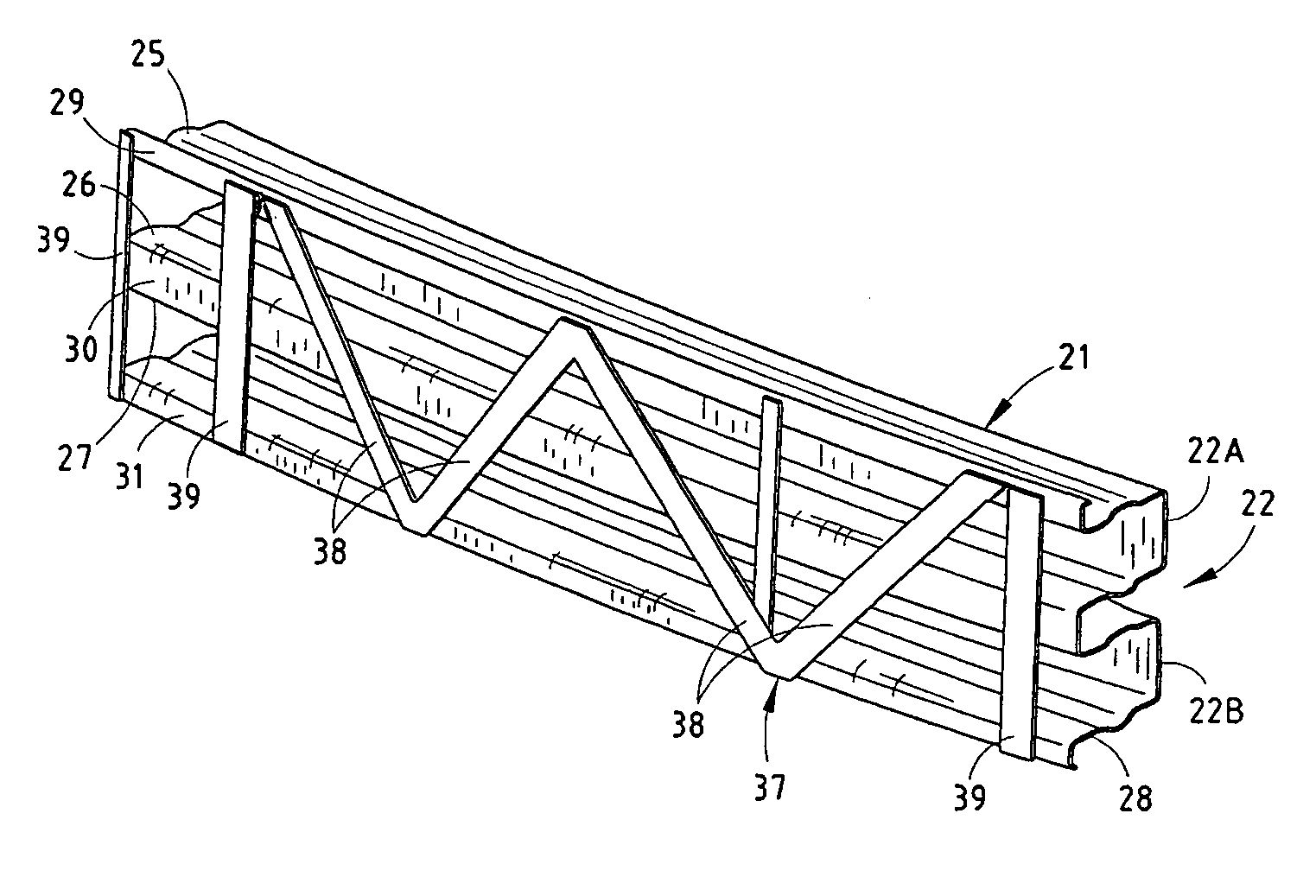 Bumper system with "W" beam and energy absorber