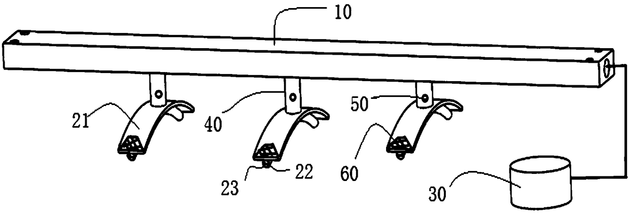 Clothes drying rack with folding clothes hangers