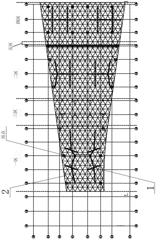 Construction method of Z-shaped large-span aluminum alloy frame roof