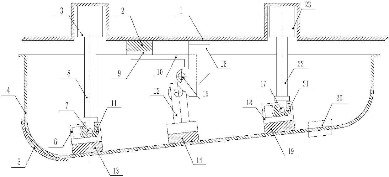 Unmanned aerial vehicle retractable type ski recovery device