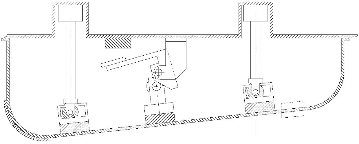 Unmanned aerial vehicle retractable type ski recovery device