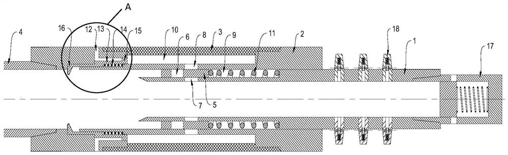 A hydraulically driven horizontal directional drilling engineering geological survey pressurized water test device