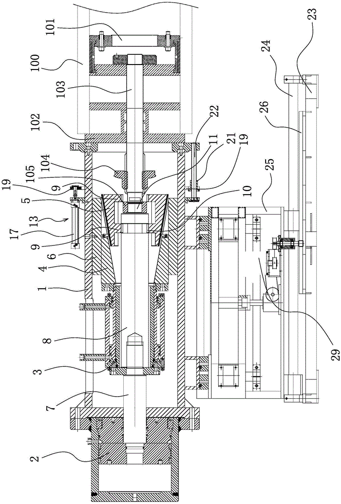 Prestress tensioning mechanism for steel reinforcement cage