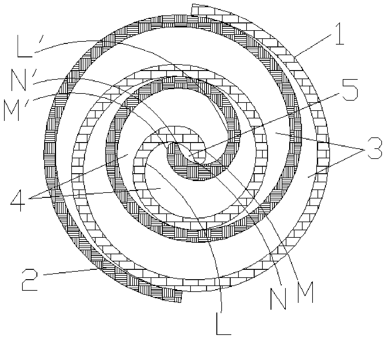 Scroll type linear tooth head structure of scroll compressor and correcting method thereof