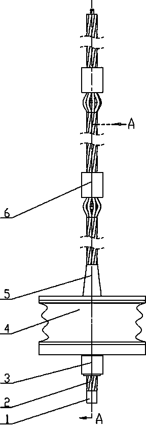 Impact-resistant interval grouting anchor cable and use method thereof