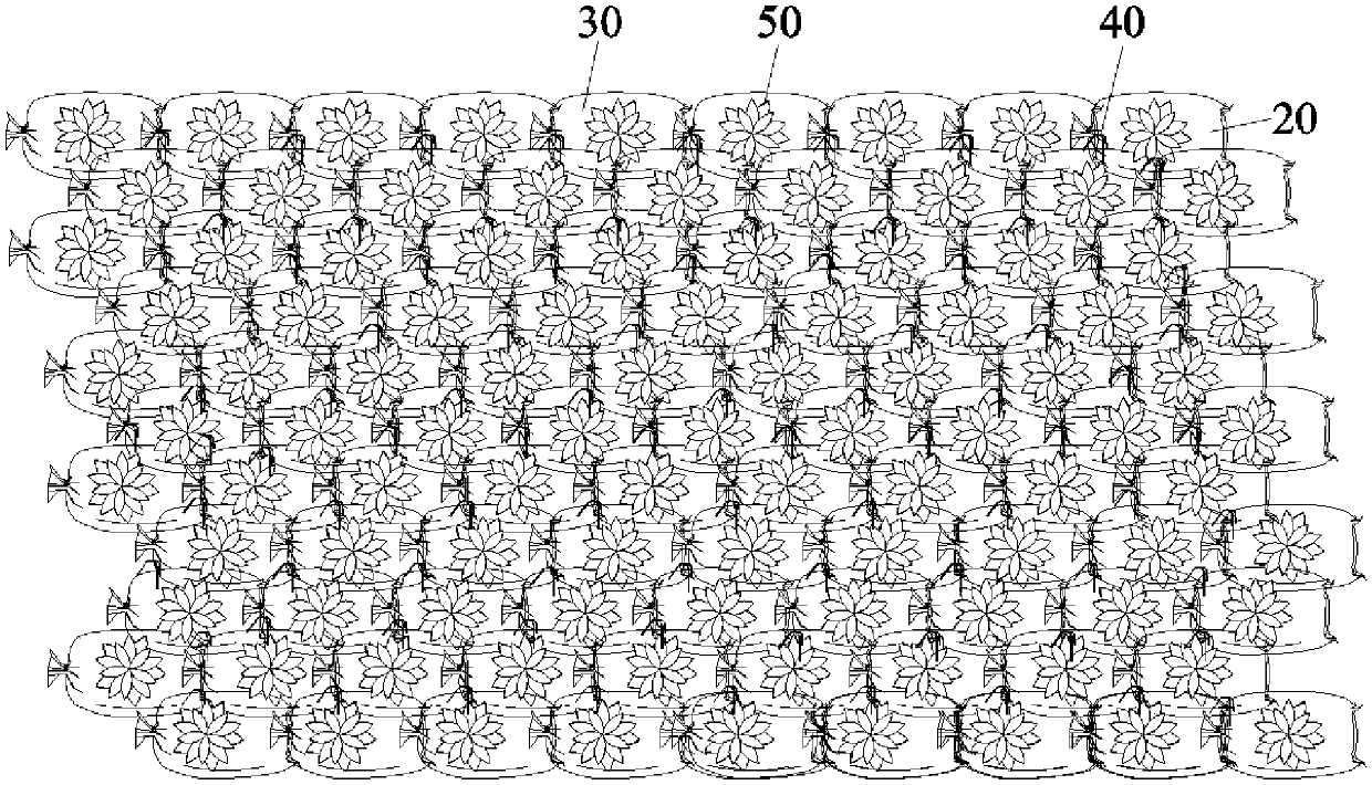 Construction method and construction structure for stacked gangue reforestation project