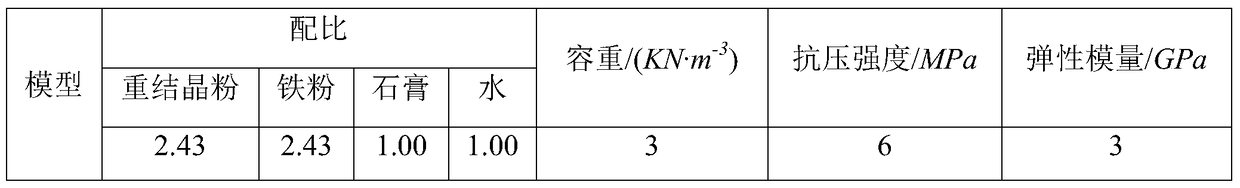 A preparation method of a random crack test model