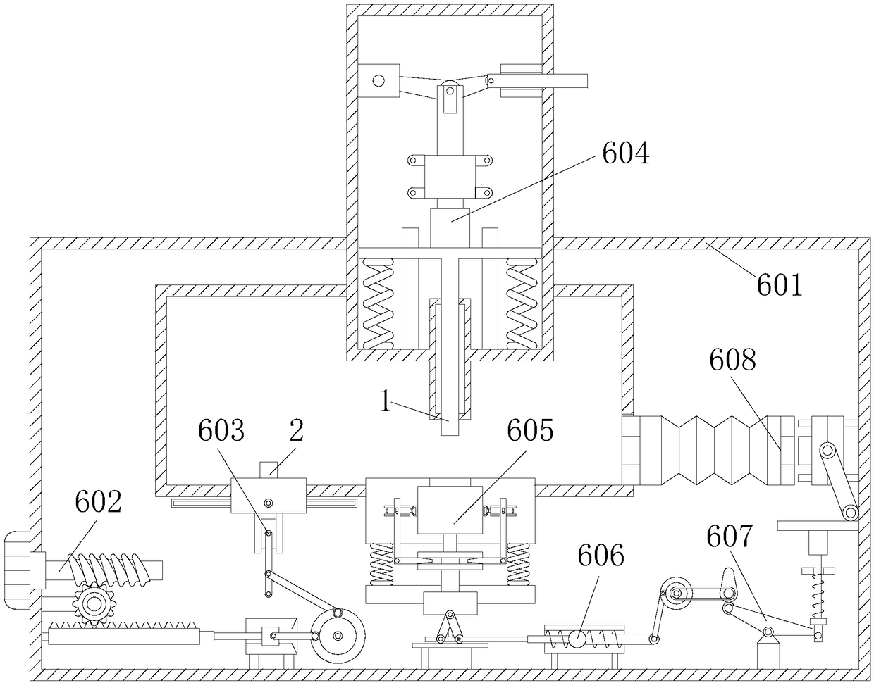 High-efficiency leather punching device