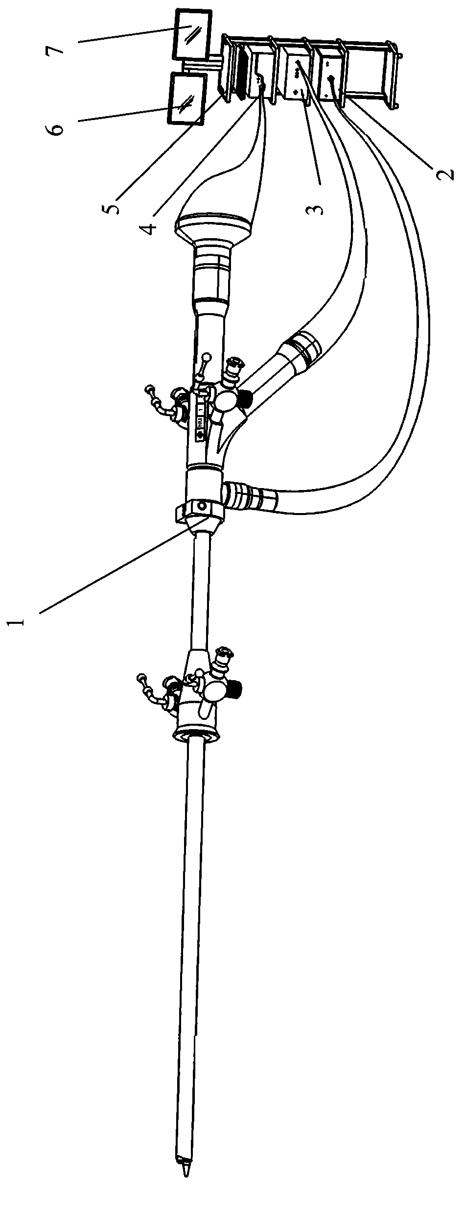 Integral hard ultrasonic hysteroscope system