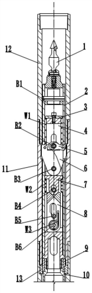 Elastic clamping positioning mechanism for inner pipe assembly of rope coring drilling tool