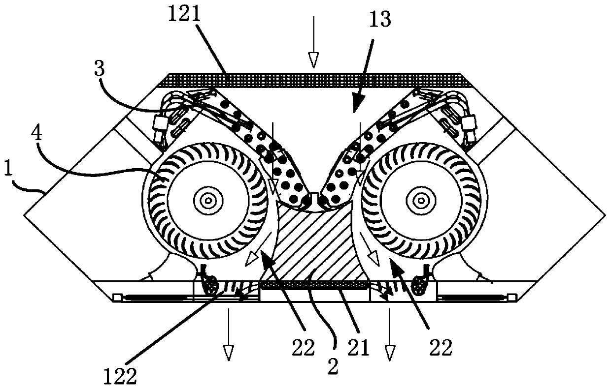 Indoor unit of suspension-angle air conditioner