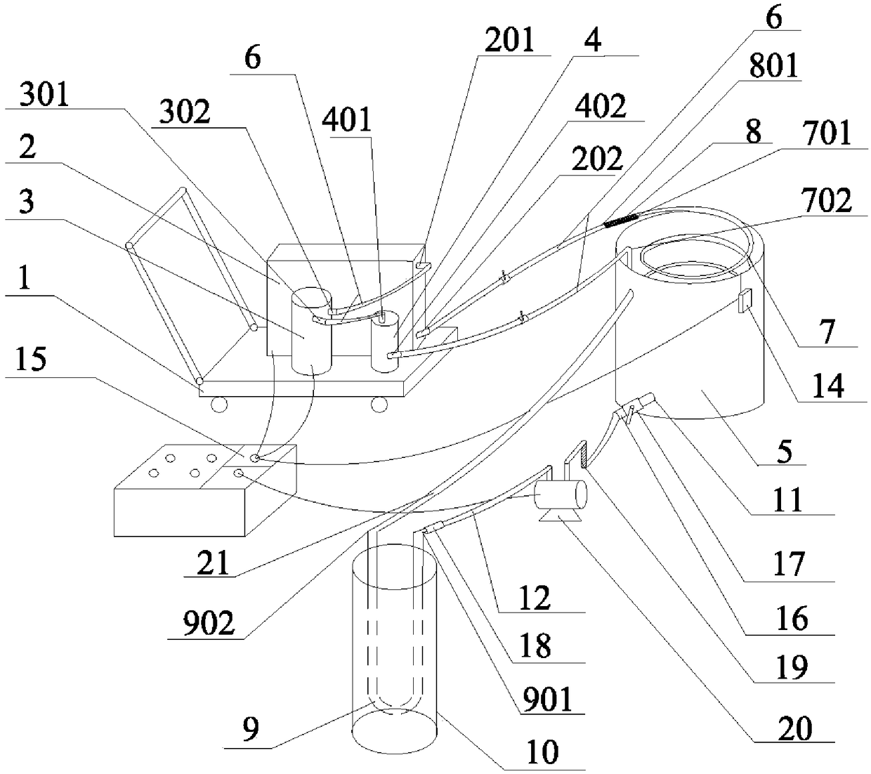 Heat exchange device for energy pile used under winter working condition and heat exchange method thereof