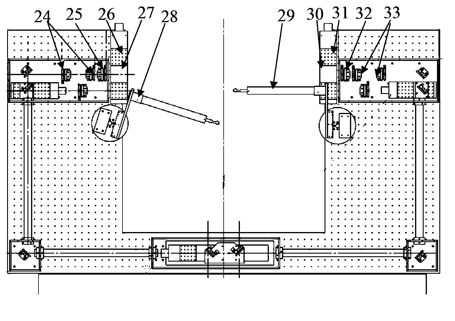 Blisk single-face/double-face laser shock peening light path system