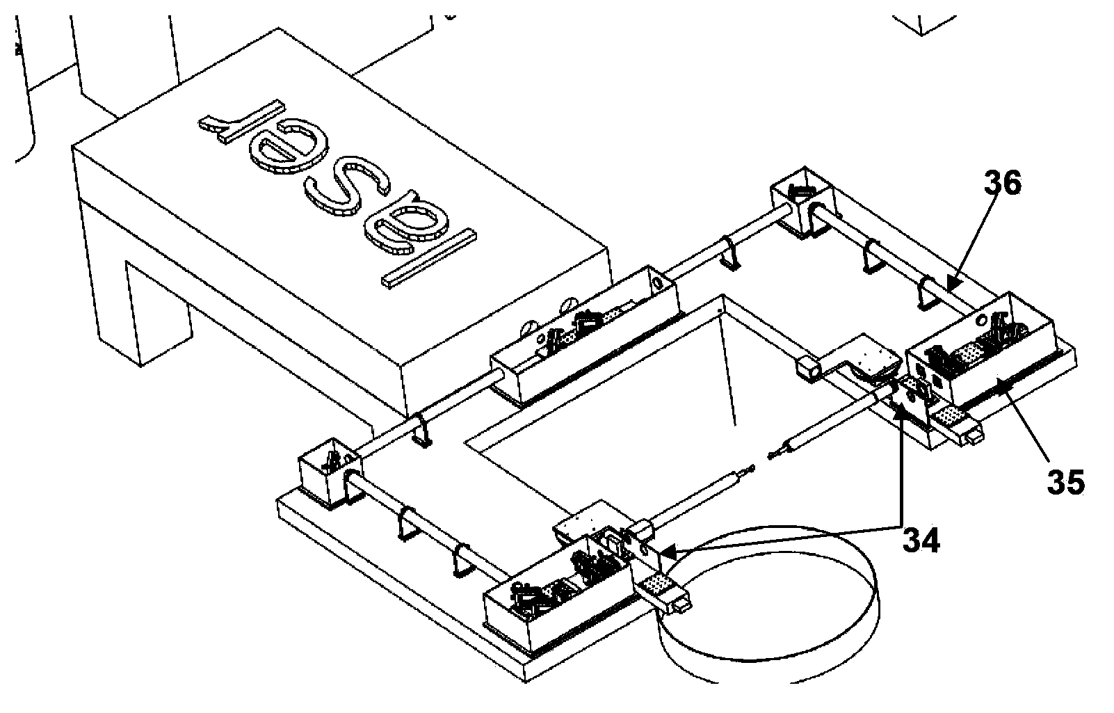 Blisk single-face/double-face laser shock peening light path system