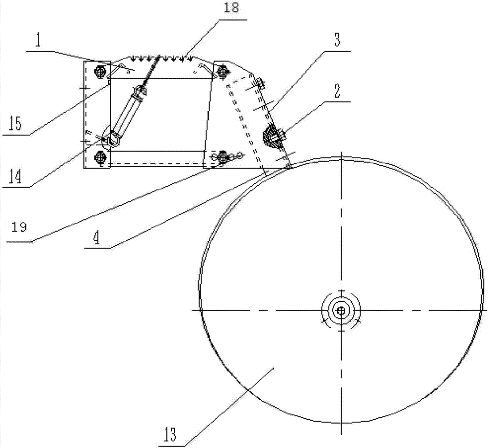 Crop straw stubble cutting-off device