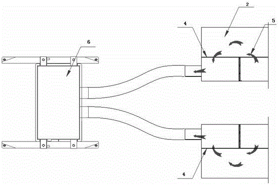 Induced draft channel structure of rail traffic vehicle cab