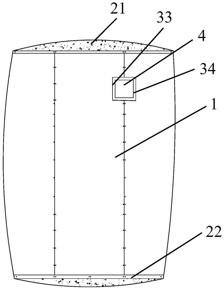 Horizontal clamping type wall capable of containing pipeline and construction method